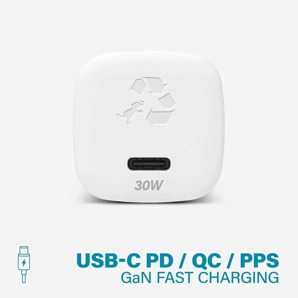 Nimble Wally SubNano 30W USB-C Wall Charger, PPS, Fast Charging Adapter, White